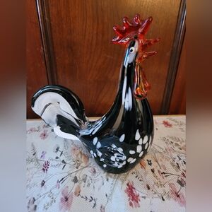 Vintage Murano Glass Rooster 9 1/2” High Excellent Condition